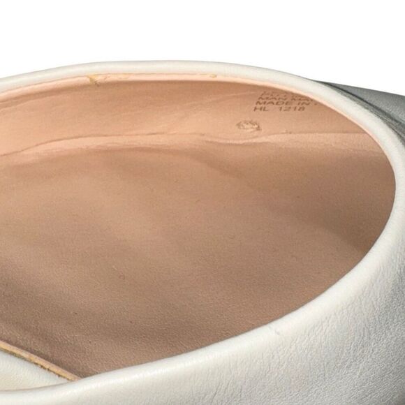 Kurt Geiger London Burlington Leather In Bone Block Heels Size 37.5 = US Size 7 - Picture 12 of 14